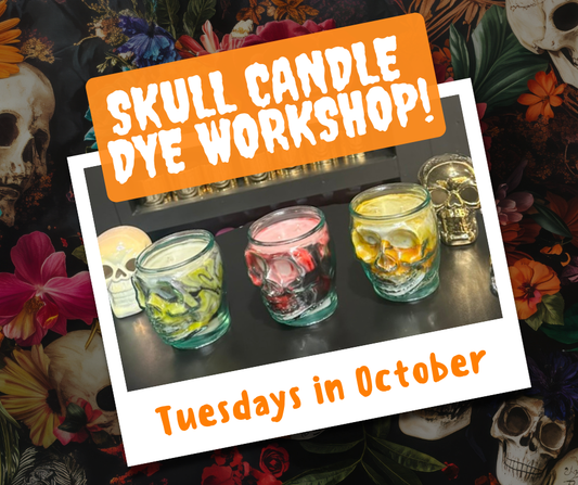 Skull Candle Dye Workshop - Tuesdays in October