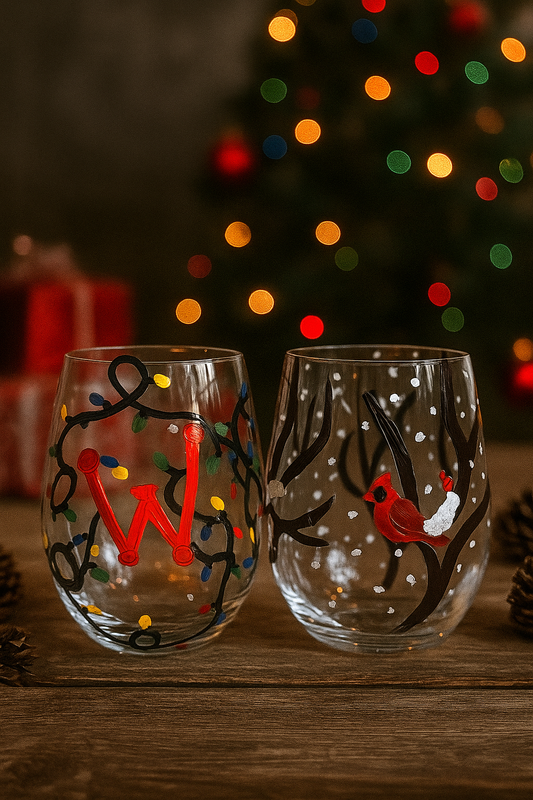 Custom Wine Glass & Candle Class - December 21, 2025 at 2:00pm