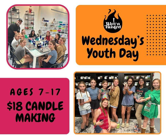 Wednesday's Youth Day Candle Making - $18 for ages 7-17