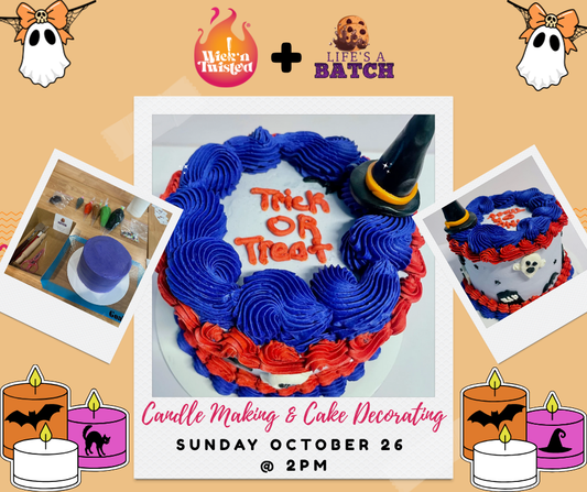 Candle Making & Cake Decorating Workshop – October 26, 2025 at 2:00pm