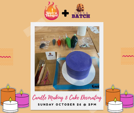 Candle Making & Cake Decorating Workshop – October 26, 2025 at 2:00pm