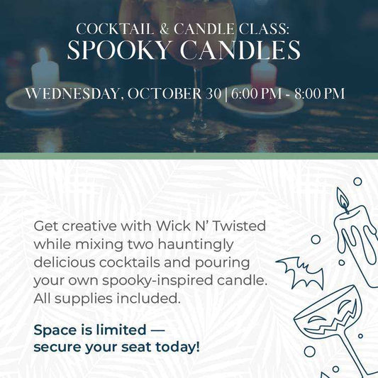 Cocktail & Candle Making Class - @ Sandbar Jax Bch - Thursday, October 30th 6pm