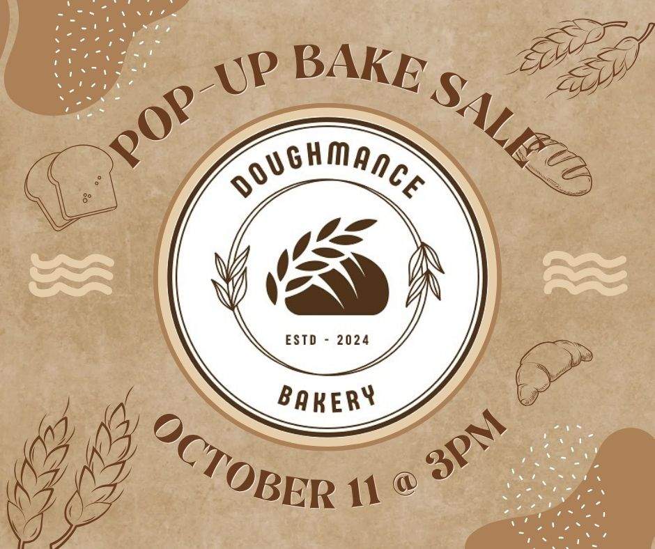 Bake Sale with Doughmance Bakery - October 11, at 1pm