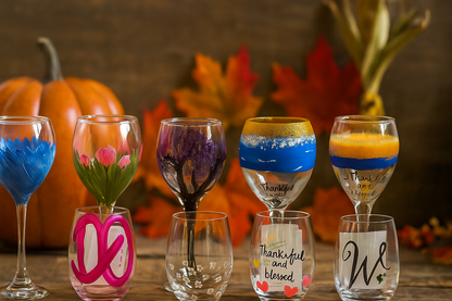 Custom Wine Glass & Candle Class - December 21, 2025 at 2:00pm