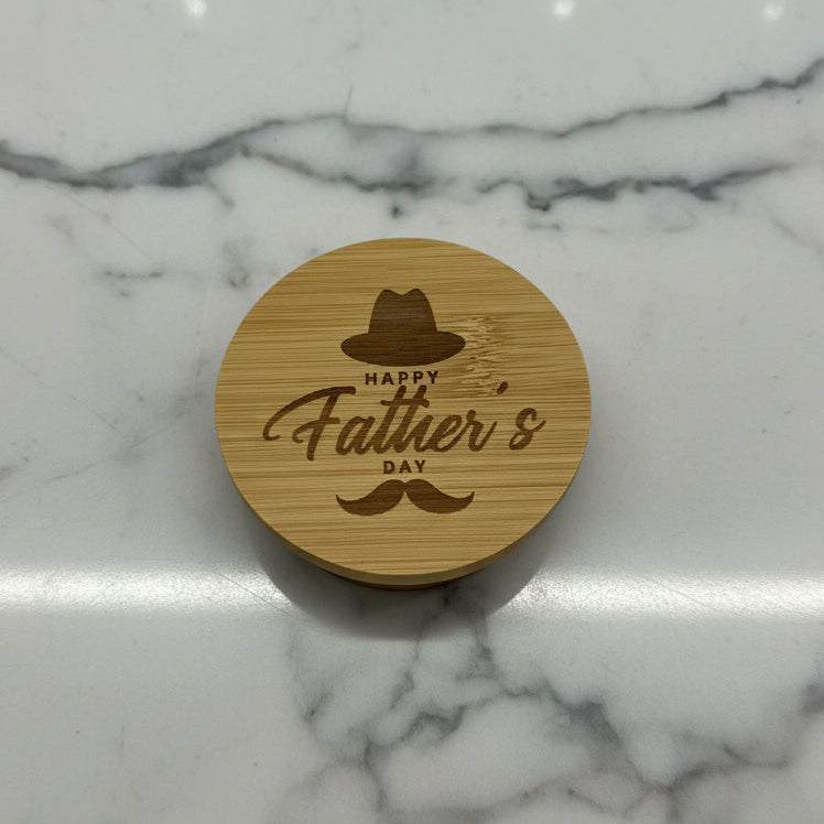 Father's Day Bamboo Candle Lid