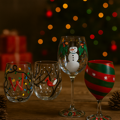 Custom Wine Glass & Candle Class - December 21, 2025 at 2:00pm