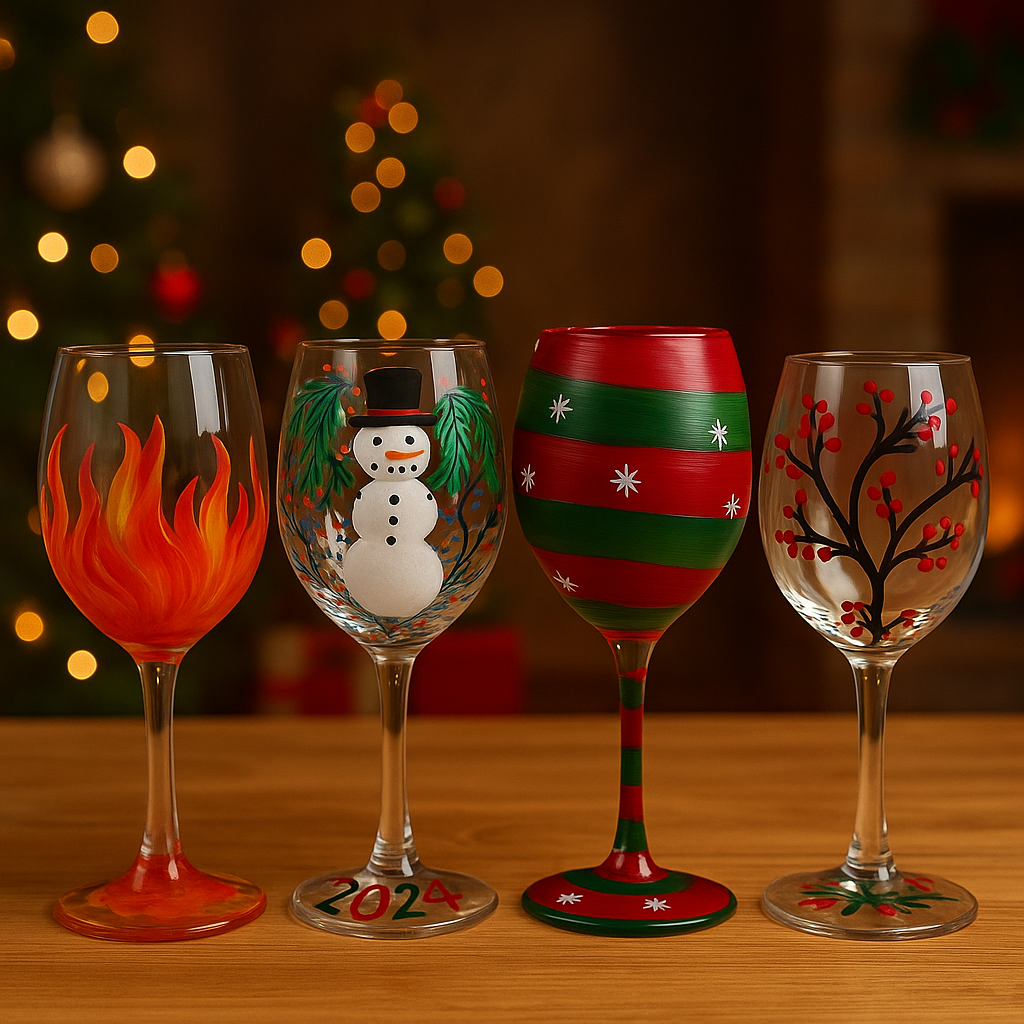 Custom Wine Glass & Candle Class - December 21, 2025 at 2:00pm