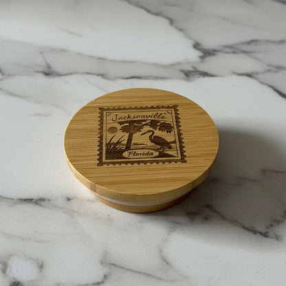 Jacksonville Engraved Bamboo Candle Lid
