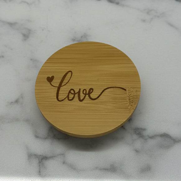 Love Engraved Bamboo Candle Li