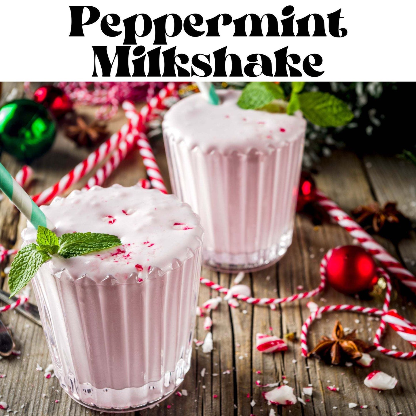 Peppermint Milkshake Custom Candle