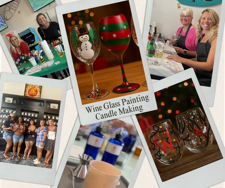 Custom Wine Glass & Candle Class - December 21, 2025 at 2:00pm