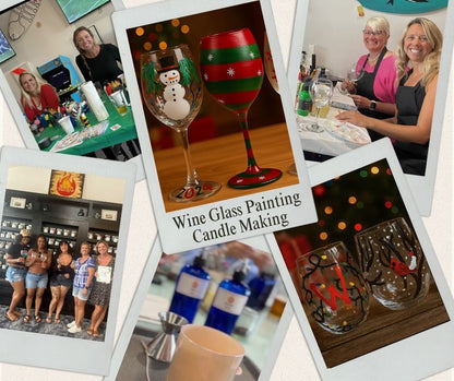 Custom Wine Glass & Candle Class - December 21, 2025 at 2:00pm
