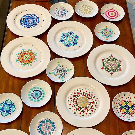 Custom Candle and Mandala Plate Painting Workshop - Wednesday, August 20th at 6pm