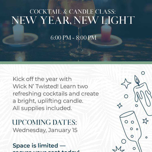 Cocktail & Candle Making Class - @ Sandbar Jax Bch - Thursday, January 15th 6pm
